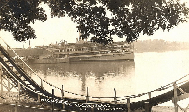 Sugar Island Park - Sugar Island Mi Steamer Greyhound 1922 (newer photo)
